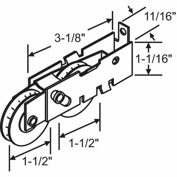 Strybuc Patio Door Roller Tandem 9-234